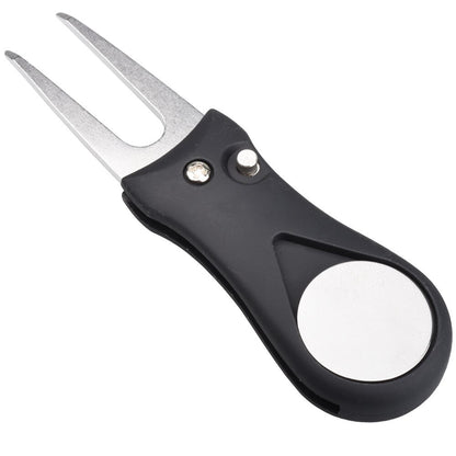 1 Pcs Golf Divot Tool Repair Switchblade Tool Pitch Groove Cleaner Golf Pitchfork Golf Accessories Putting Green Fork Dropship