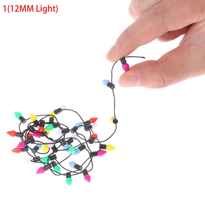 1/12 Scale 1 String of Fake Lights Christmas Good Decoration Dollhouse Miniature Mini Furniture Accessories String Lights