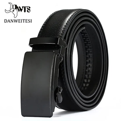 Leather Belts for Men Automatic Male Belts Cummerbunds Leather Belt Men Black Belts Cinturon Hombre