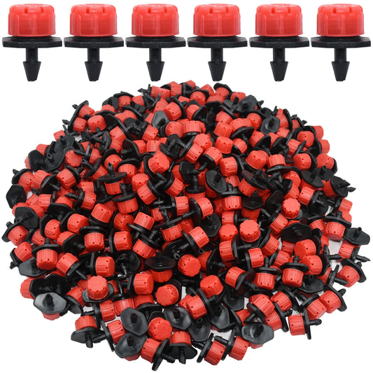 30-500pcs Adjustable 1/4 Irrigation Misting Dripper Sprinkler Emitter Micro Drip Garden Watering Tool Balcony Yard Greenhouse