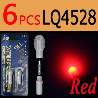 ICERIO 6PCS Electronic Light Sticks Night Fishing Float Rod Light Water Proof Fish Gathering Glow Lamp Lights Luminous Sticks