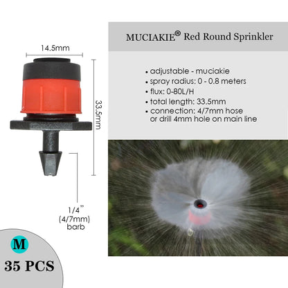 MUCIAKIE Variety Style Adjustable Irrigation Sprinkler Garden Emitters Stake Dripper Micro Spray Rotating Nozzle Watering Arrow