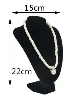Model Bust Show Exhibitor 6 Options Black Velvet Jewelry Display Necklace Pendants Mannequin Jewelry Stand Organizer