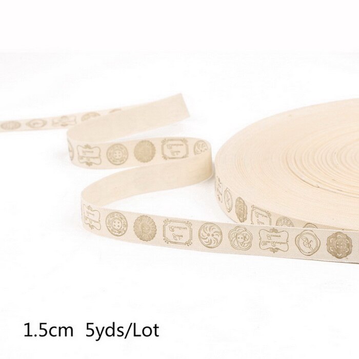 5yards Cartoon Printed Cotton Ribbons Hairbows Christmas Decoration for Home Gif