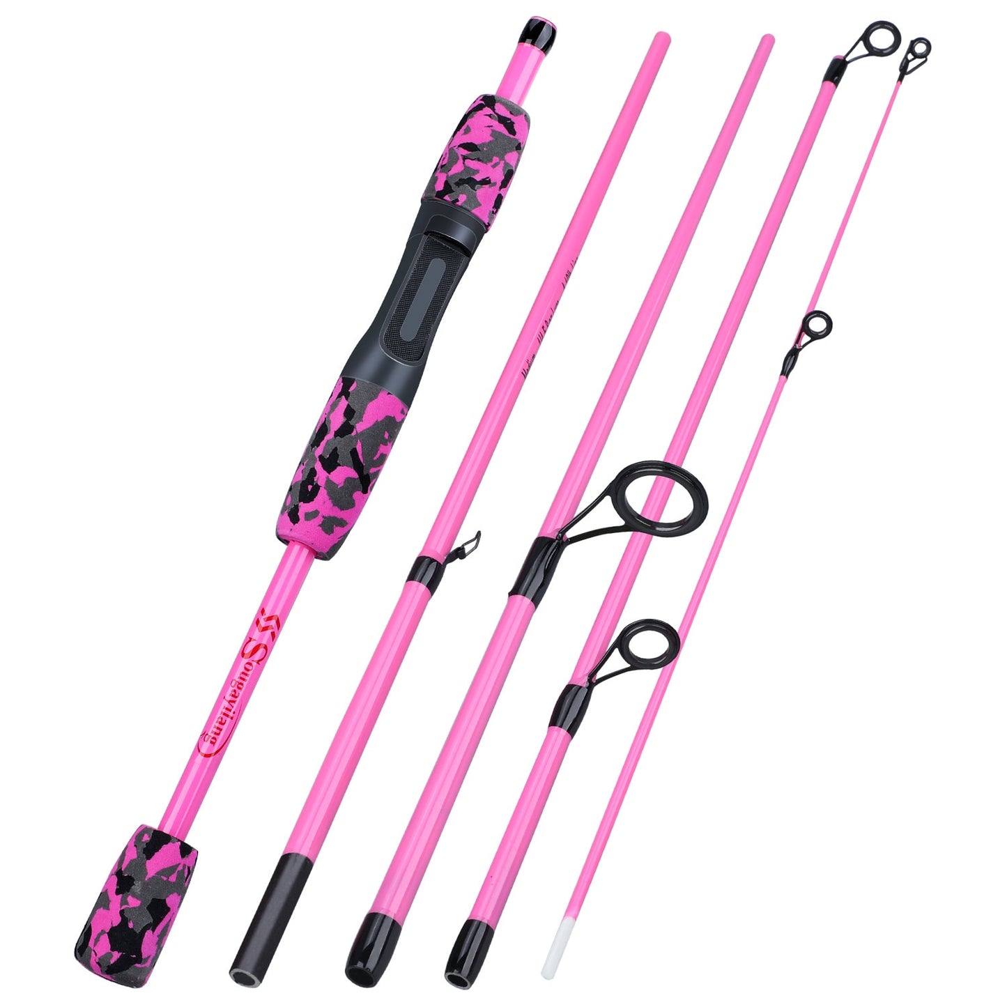 Sougayilang 1.7m/1.66m Portable 5 Section Travel Fishing Rod Ultralight Weight EVA Handle Spinning/Casting Fishing Pole Fishing