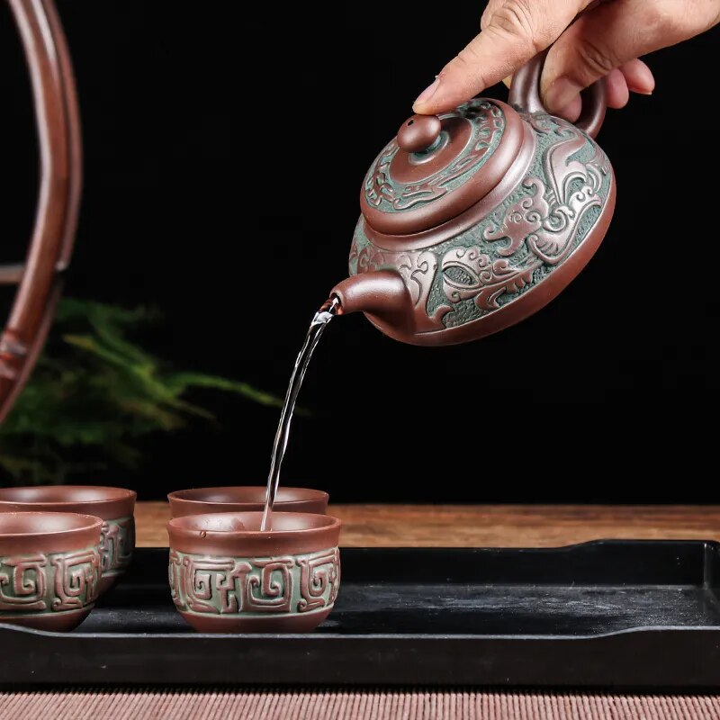 Yixing Raw Ore Household Teapot Handmade Large Capacity Tea Making Device Cerami