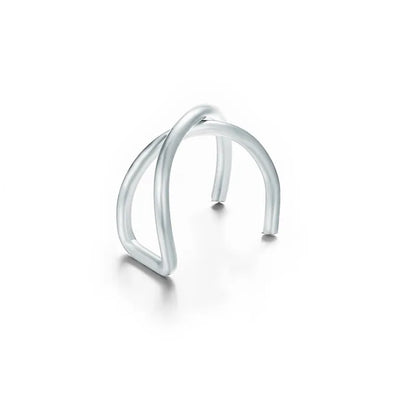 5Pcs/Set Stainless Steel C Shape Cross Clip Ear Cuffs Leaf Ear Clip Earrings for Women No Piercing Fake Cartilage Earring