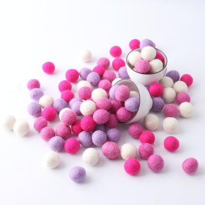 Nepal Wool Ball 100PC 2cm Multicolour Felt Balls Christmas Decor Baby Room DIY Rattle Handmade Crafts Baby Accessories