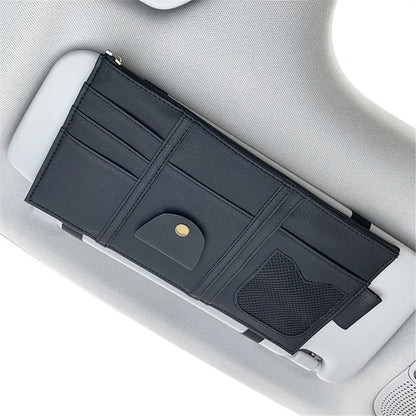 Car Styling Sun Visor Organizer Multifunctional Visor Storage Bag Sunglasses Holder Card Ticket Organizer Pouch Car Accessories