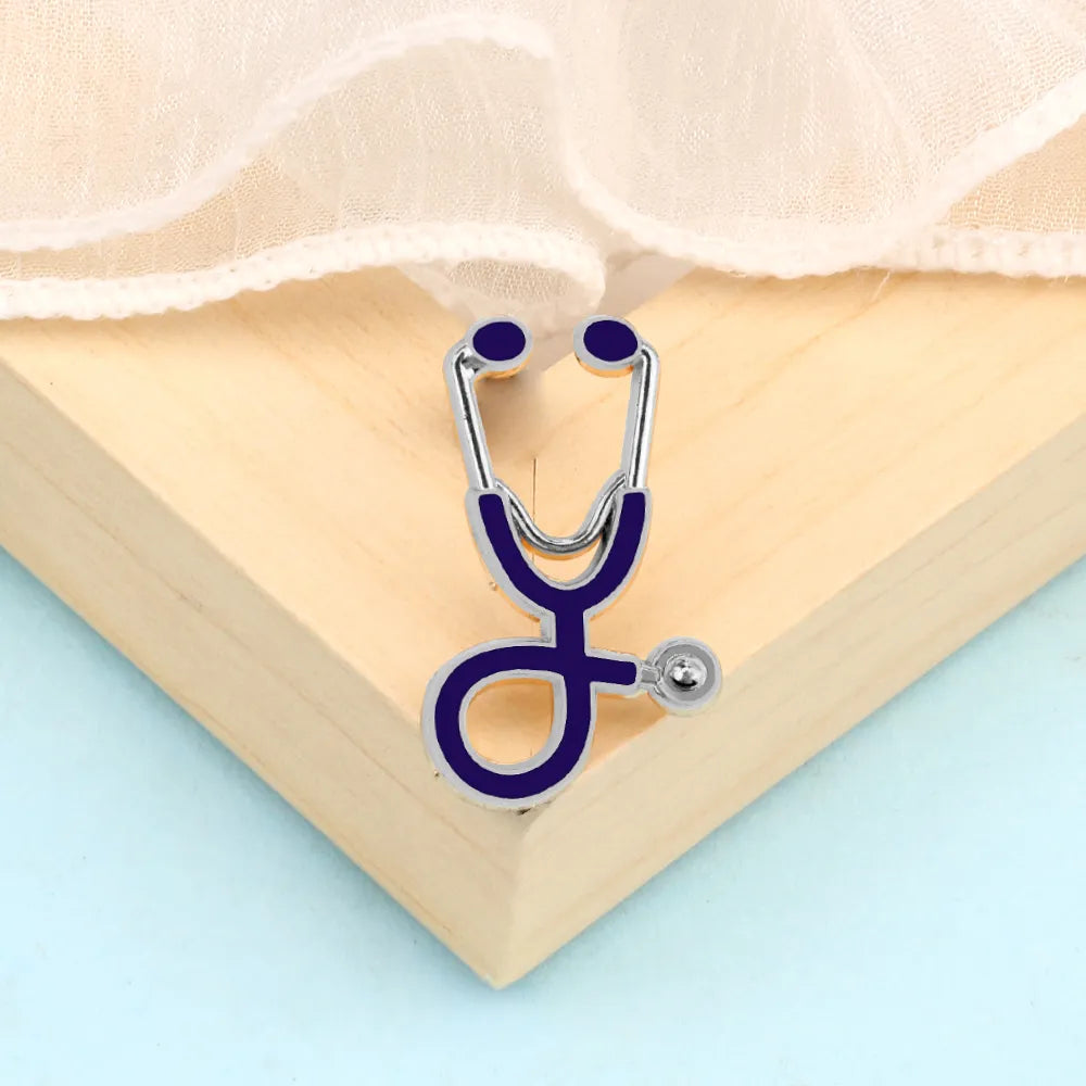 Creative 18 Styles Colorful Brooches Doctor Nurse Stethoscope Enamel Pins Medical Denim Jackets Bag Jewelry Button Badges
