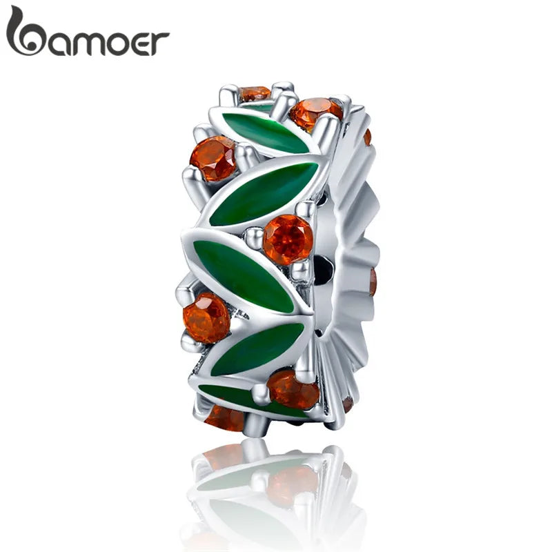 Bamoer 925 Sterling Silver Jewelry Christmas Collection Charm for Women Girl DIY Jewelry Fit Original Bracelet Bangle