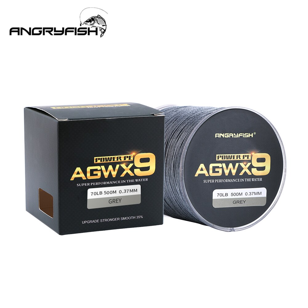 Angryfish Super Strong PE Line Braided Fishing Thread 9 Strands Weaves Braided 500m/547yd Fishing Line