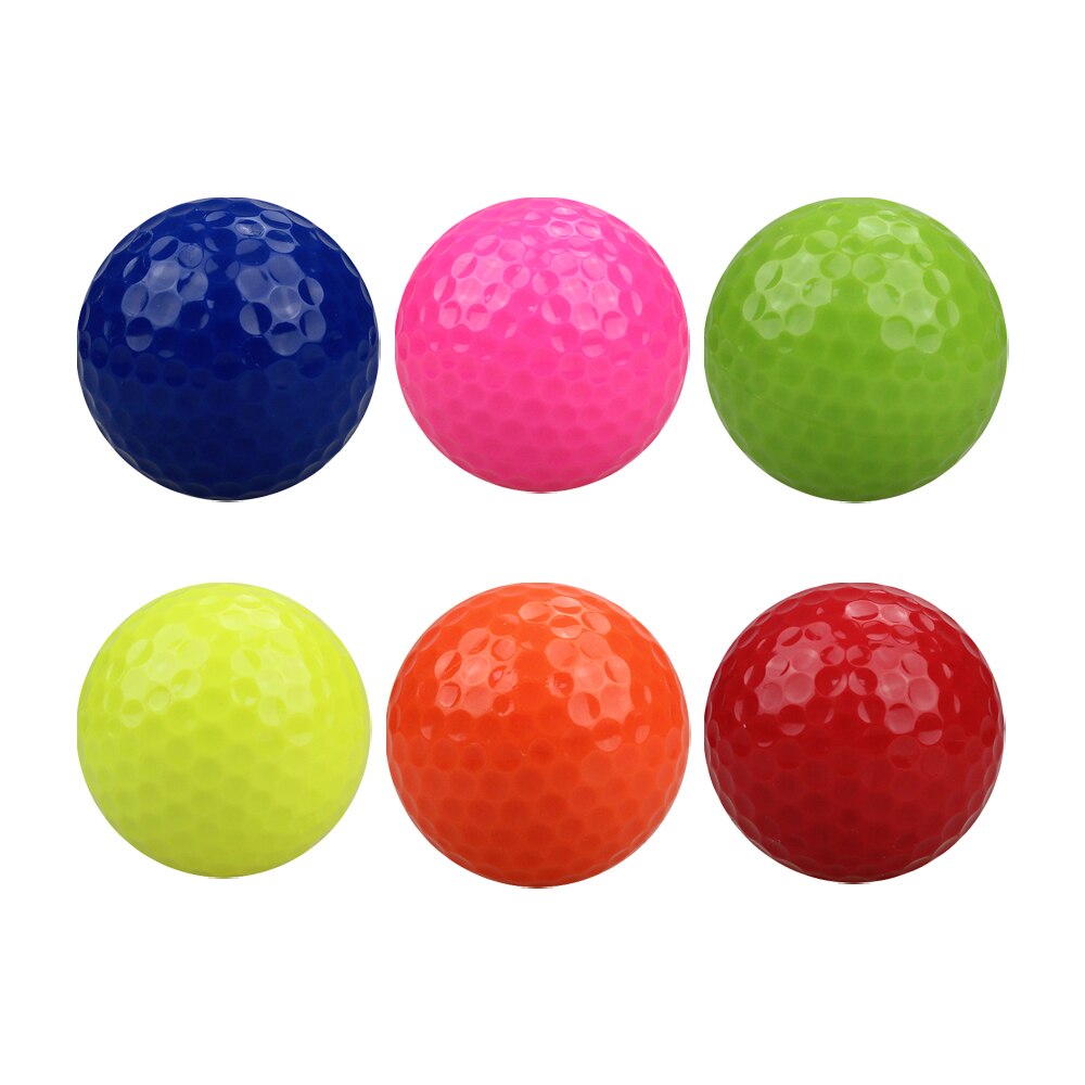 CRESTGOLF 6pcs/Pack Colorful Mini Golf Balls Two Piece Golf Practice Balls Training Golf Pelotas