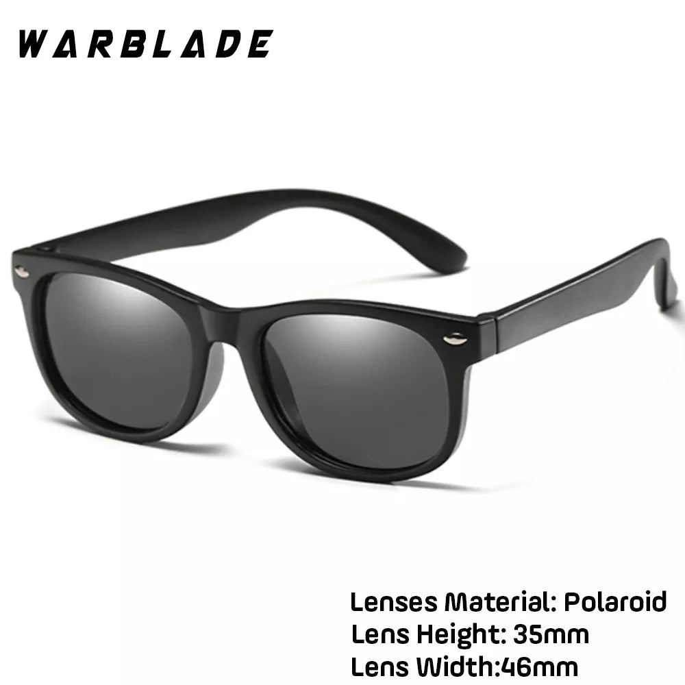 WarBlade Fashion Kids Sunglasses Children Polarized Sun Glasses Boys Girls Glasses Silicone Safety Baby Shades UV400 Eyewear