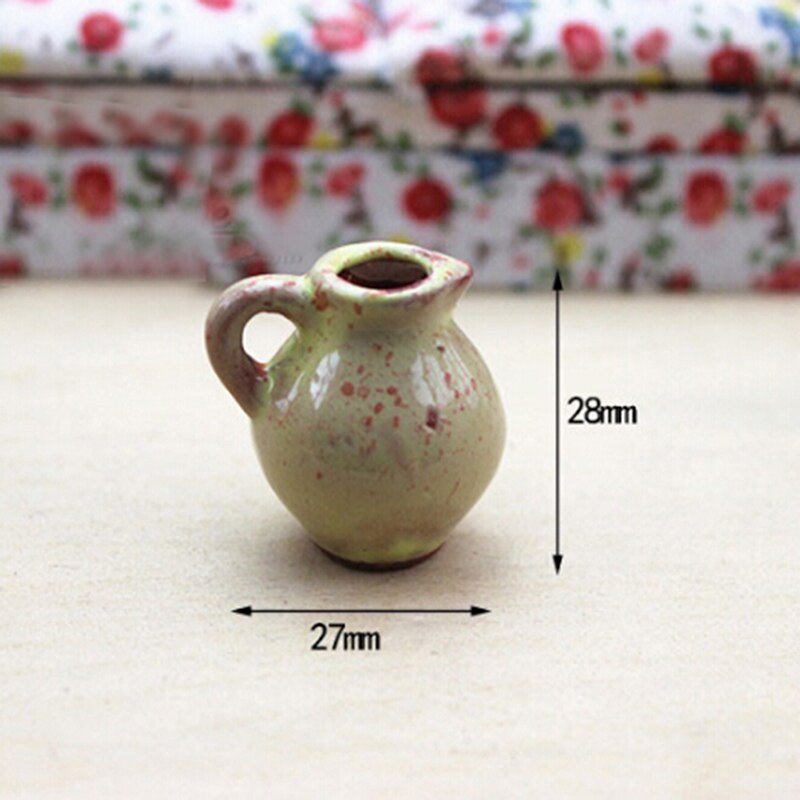 1/2/3/5/7/9pcs/Set Dollhouse Mini Ceramic Porcelain Vase Accessories Doll House Miniatures 1:12 Accessories Decorative Miniature