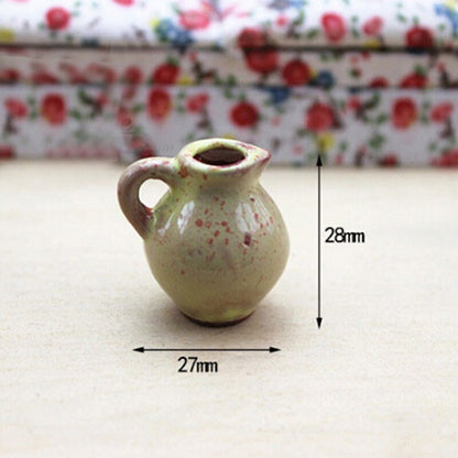 1/2/3/5/7/9pcs/Set Dollhouse Mini Ceramic Porcelain Vase Accessories Doll House Miniatures 1:12 Accessories Decorative Miniature