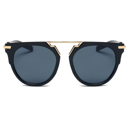 HANOVER | Unisex Fashion Brow-Bar Round Sunglasses