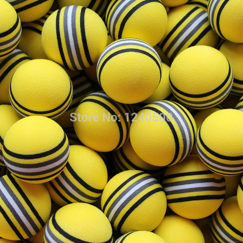 50pcs/Bag Rainbow Color Golf Training Foam Balls Golf Swing Indoor Training Aids Practice Sponge Foam Balls