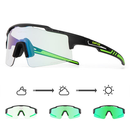Kapvoe New Photochromic Men Women Sunglasses MTB Road Cycling Glasses Outdoor Sports Glasses UV400 Bicycle Eyewear Bike Goggles