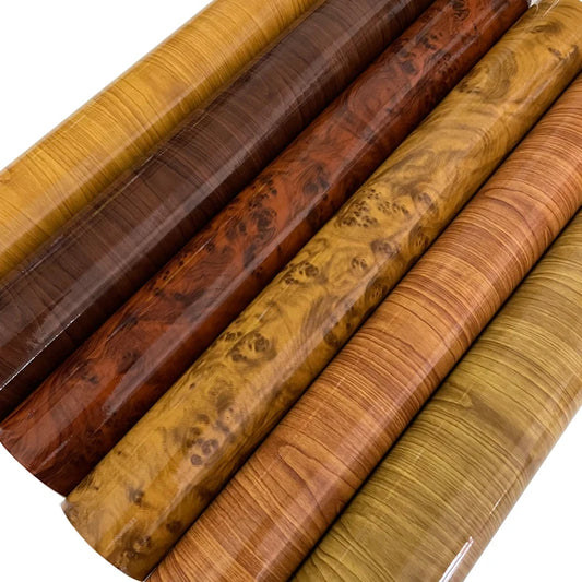 High Glossy Wood Grain Car Interior DIY Vinyl Sticker Decal Wrap Film Size 10/20/30/40/50cmx152cm