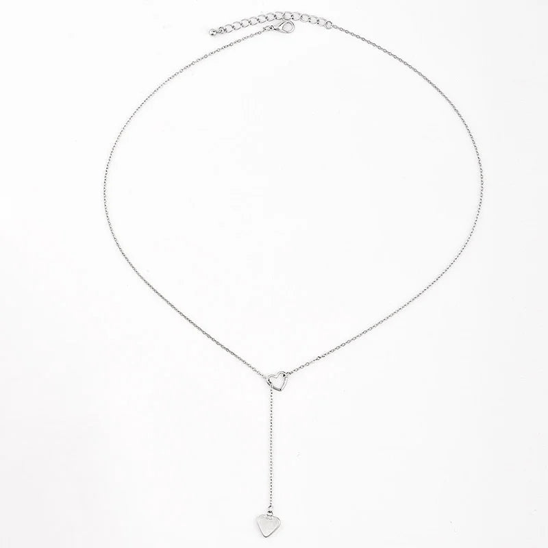 New Fashion Heart Leaf Moon Pendant Necklace Crystal Necklace Women Holiday Beach Statement Jewelry