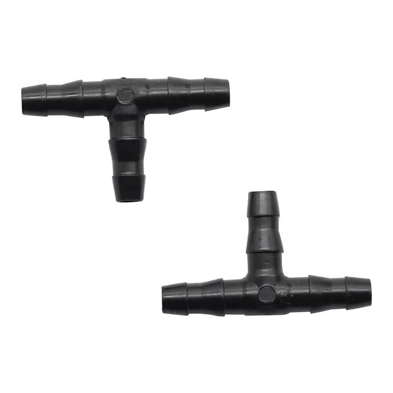 50 Pcs Sprinkler Irrigation 1/4 Inch Barb Tee Water Hose Connectors Pipe Hose Fitting Joiner Drip System for 4mm/7mm Hose