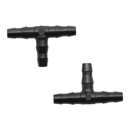 50 Pcs Sprinkler Irrigation 1/4 Inch Barb Tee Water Hose Connectors Pipe Hose Fitting Joiner Drip System for 4mm/7mm Hose