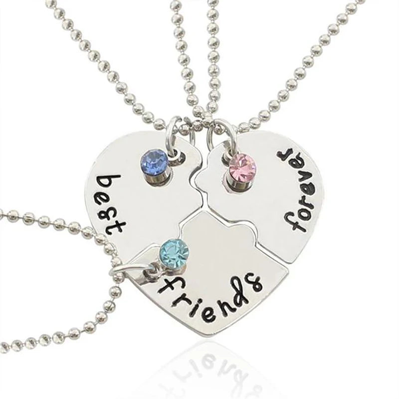 Best Friends Necklace for Women Couple Pendants Jewelry 2 Pcs/ Set Korean Fashion Harajuku Accessories