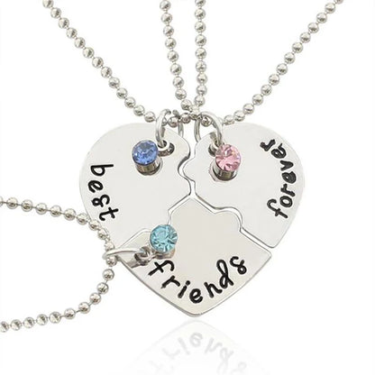 Best Friends Necklace for Women Couple Pendants Jewelry 2 Pcs/ Set Korean Fashion Harajuku Accessories