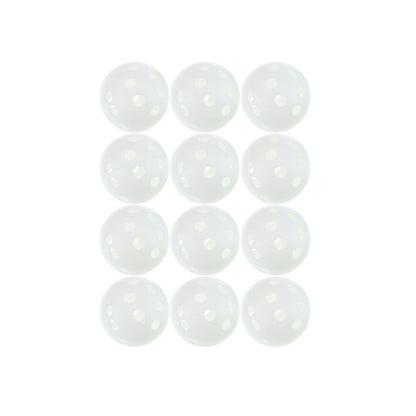 12pcsX72mm Plastic Golf Ball Pickleball Airflow Ball Floorball Hollow Indoor Practice Ball Fun-Air Scoop Ball Golf Accessories