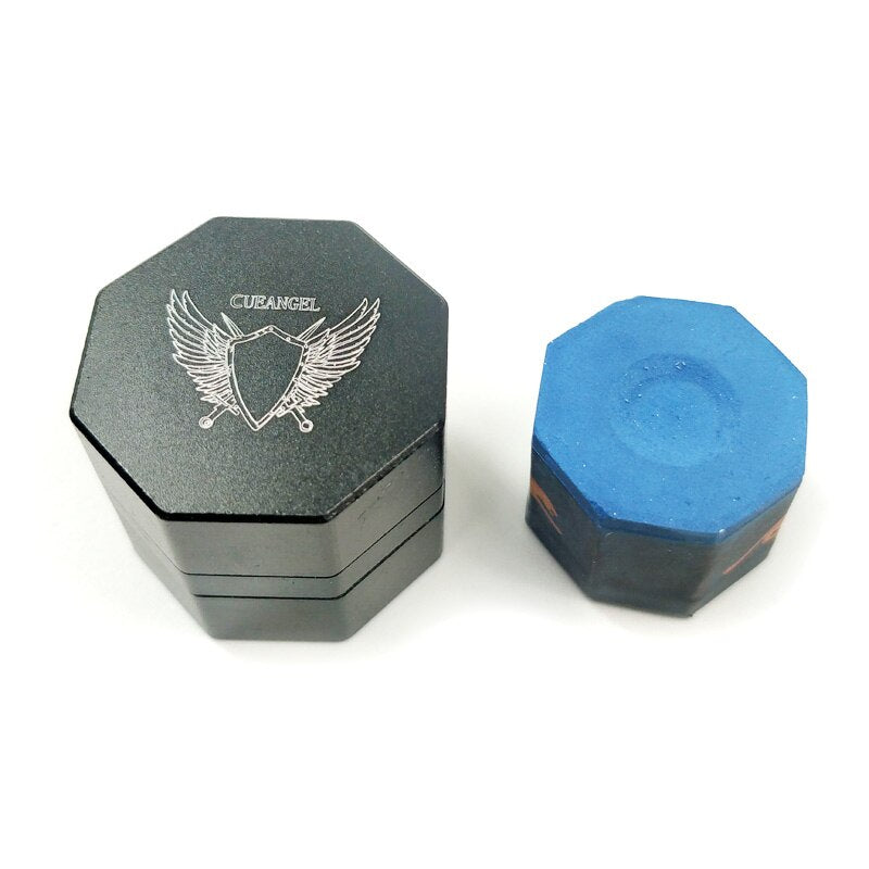 2019 Latest Cueangel Splicing Magnetic Billiards Pool Chalk Holders With Predator Chalks 3colors Hexagon Chalk Cases With Magnet