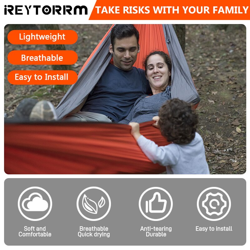 2-3 Person Large Size 300x200cm Hammock Outdoor Survival Camping Portable Hammock Leisure Patio Garden Terrace Double Traveling