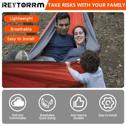 2-3 Person Large Size 300x200cm Hammock Outdoor Survival Camping Portable Hammock Leisure Patio Garden Terrace Double Traveling