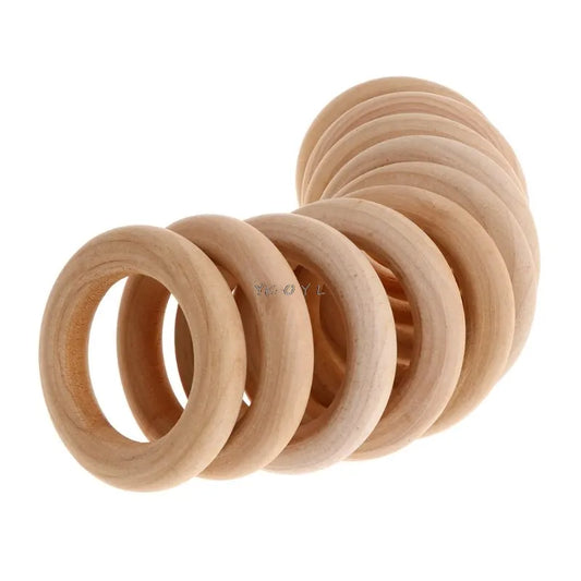 10 Pcs/Set Natural Wooden Ring Home Decoration Pet Parrot Bird Parakeet Toys Bit
