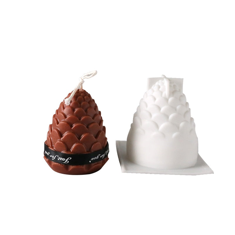 Christmas Candle Mold Christmas Tree Pine Cone Snow Snowflake Candle Mold Soap Silicone Mold