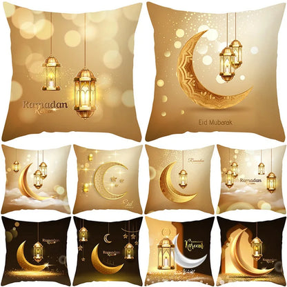 Ramadan MUBARAK Cushion Cover Eid Mubarak Decoration Islamic Muslim Party Favors Islam Eid Al Adha Ramadan Kareem 45x45cm