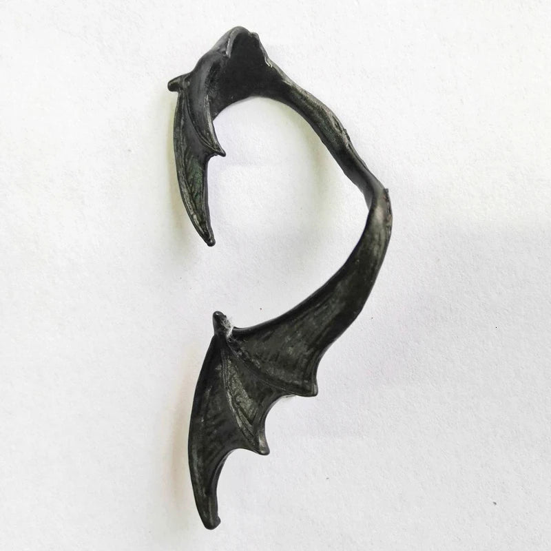 Gothic Punk Dragon Wing Cuff Ear Clip on Earrings Unisex Dragon Shaped Ear Nail Cuff Earrings for Women Fashion Jewelry 1pcs