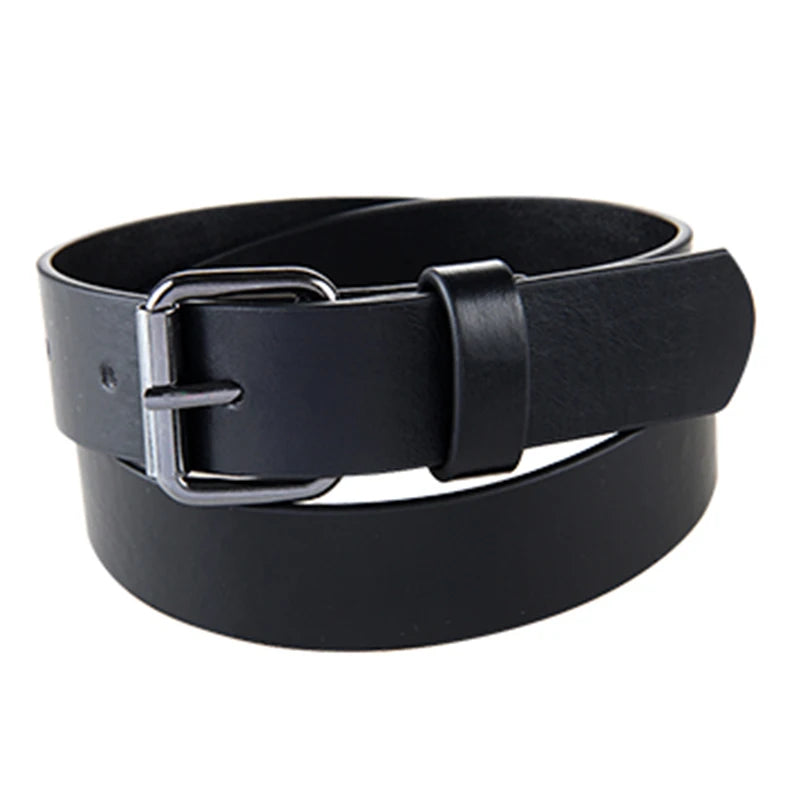 Best Quality Wide PU Leather Belt for Kids Boys Teens Waist Belt Straps Pin Buckles Black Colors