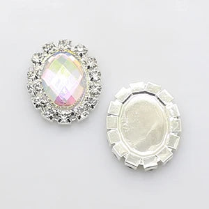 YWXINXI 10Pcs Hot Selling 16*20mm Oval Diy Jewelry Accessories Rhinestone Board Wedding Invitation Clothing Accessories