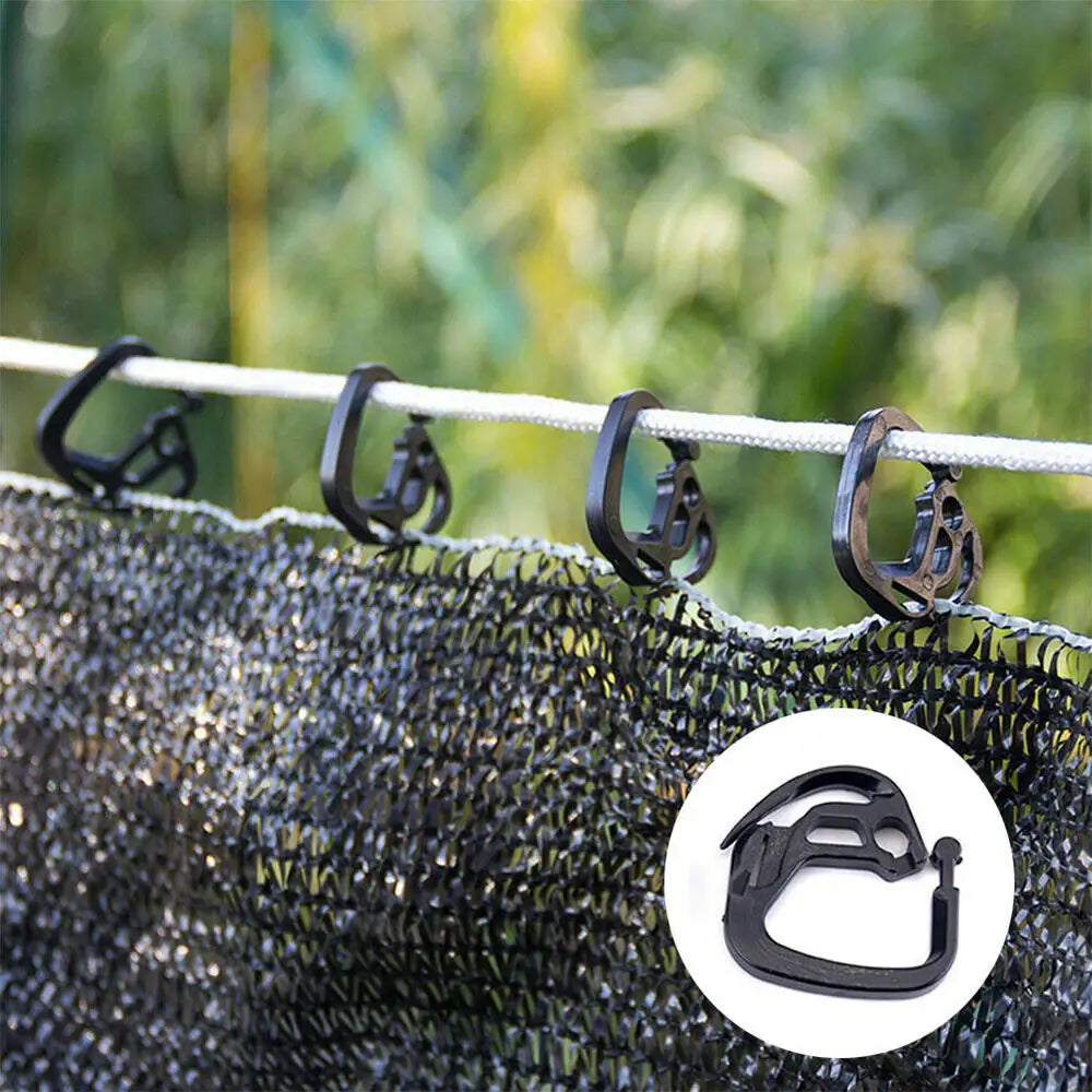 20/30pcs Shading Net Hook Agriculture Greenhouse Sunshade Net Curtain Line Outdoor Courtyard Poultry Aquaculture Fence Line