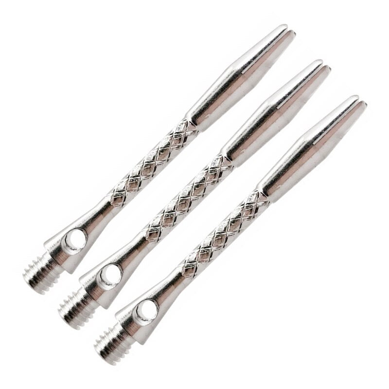 Yernea High-Quality 6Pcs/Lot Darts Shaft Aluminium Alloy Material 45mm Shafts Silvery White and Black Two Colour