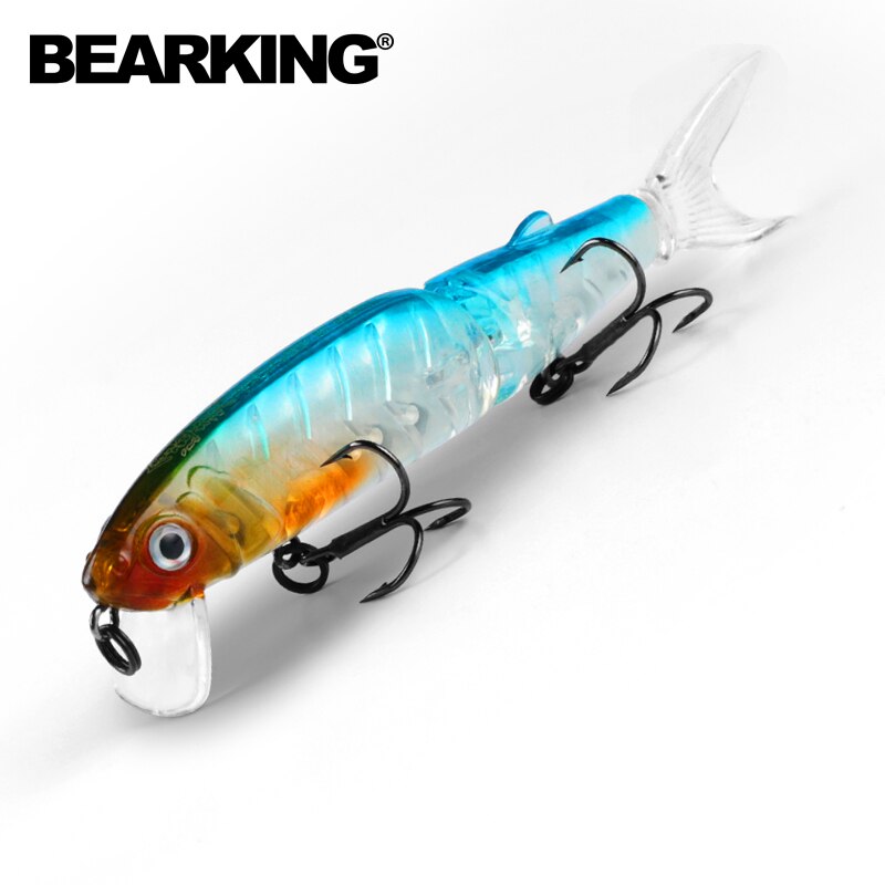 Bearking 11.3cm 13.7g  Hot Fishing Lure Minnow Quality Professional Bait Swim Bait Jointed Bait Equipped Black or White Hook