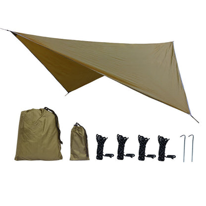 Rhombus Waterproof Tarp Tent Shade Outdoor Camping Hammock Rain Fly UV Garden Awning Canopy Sunshade Ultralight 360x290cm