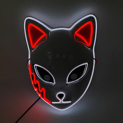 Halloween Carnival Party Costume Decoration Luminous LED Mask Halloween Mask LED Maske Light Up Party Masks for Glow Party