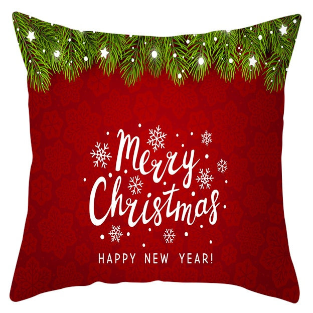 45x45cm Santa Claus Christmas Pillowcase Merry Christmas Decor for Home Christmas Ornament Xmas