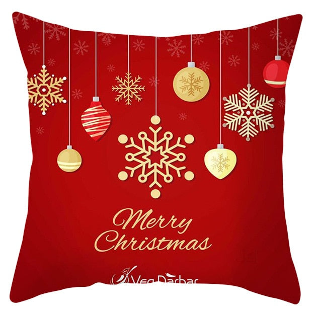 45x45cm Santa Claus Christmas Pillowcase Merry Christmas Decor for Home Christmas Ornament Xmas