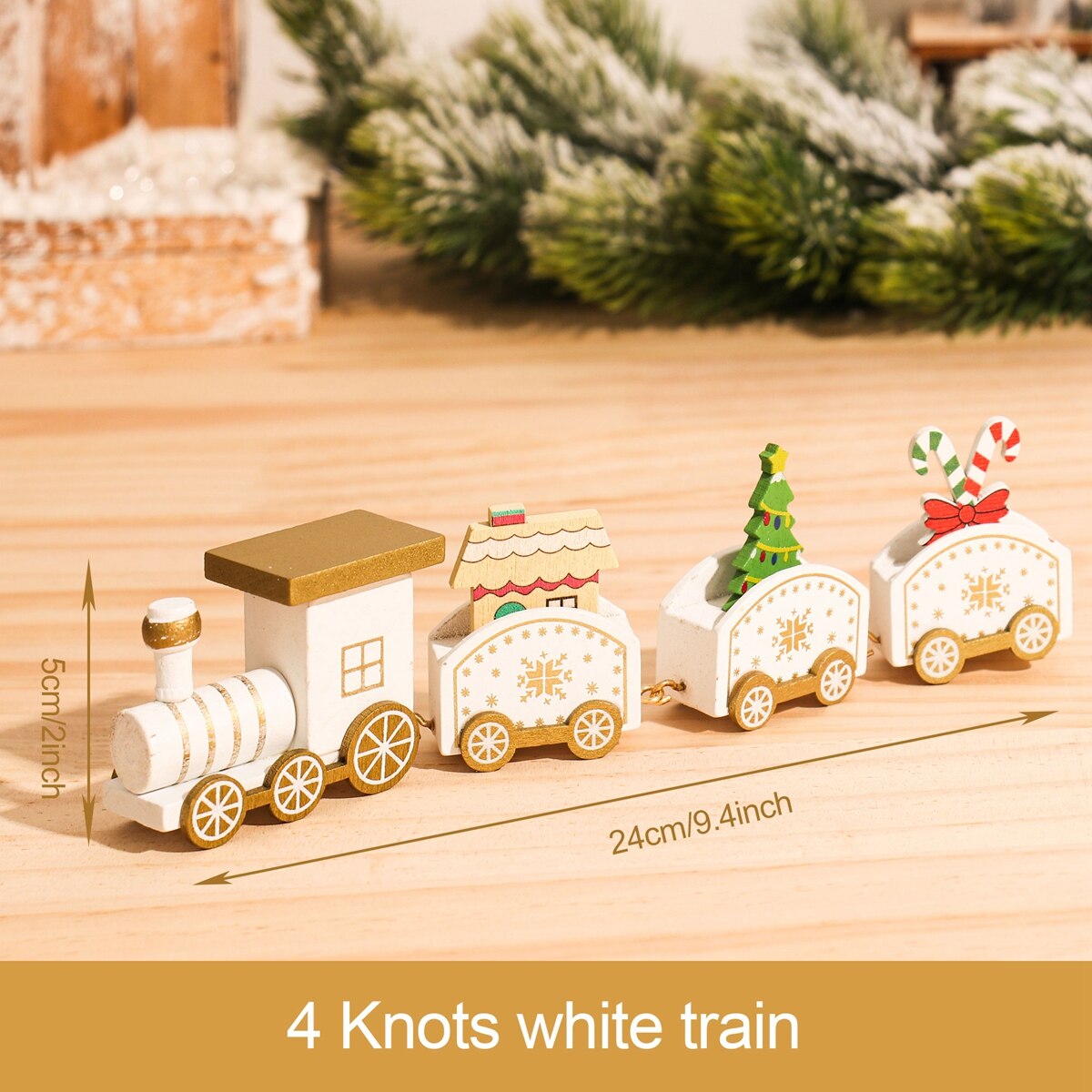 Christmas Wooden Train Merry Christmas Decoration for Home 2023 Christmas Ornaments Navidad Xmas New Year 2024