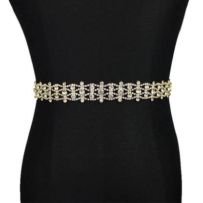 Handmade Silver Bridal Belt Rhinestone Waistband Applique for Evening Prom Dresses Wedding Decoration White Beige Sash Ribbon