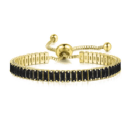 ZHOUYANG Tennis Bracelet for Woman Trendy Simple Adjustable Rose White Gold Color Bracelets Fashion Jewelry DZH009
