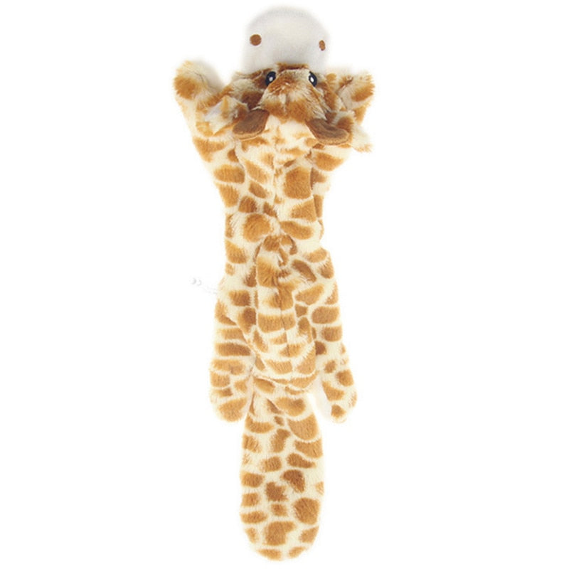 2023 New Cute Plush Toys Squeak Pet Wolf Rabbit Animal Plush Toy Dog Chew Squeaky Whistling Involved Squirrel Dog Toys